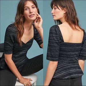 Elegant Black Striped Women's Top